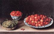 MOILLON, Louise Still-Life with Cherries, Strawberries and Gooseberries ag oil painting artist
